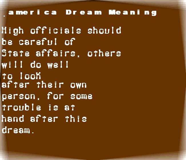 america dream meaning