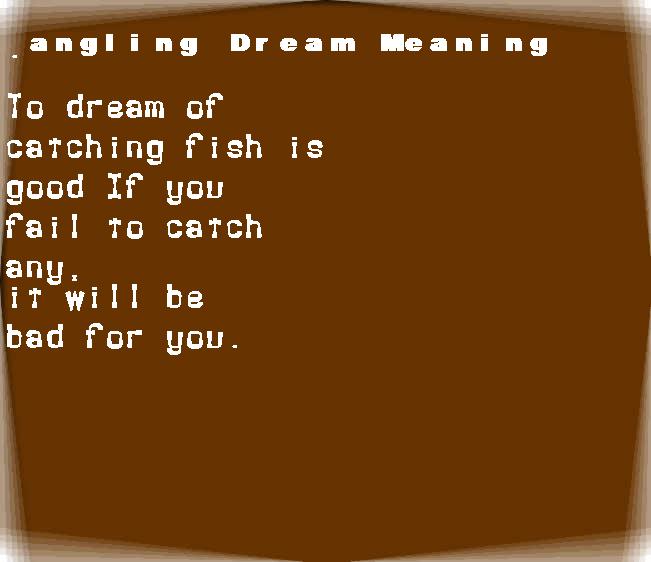 angling dream meaning