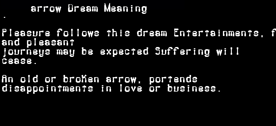 arrow dream meaning
