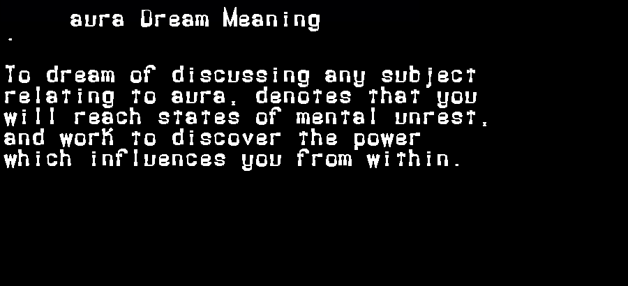 aura dream meaning