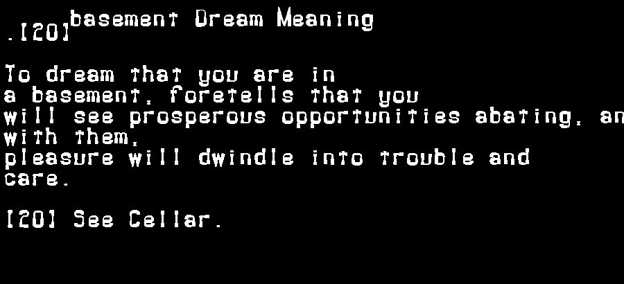 basement dream meaning