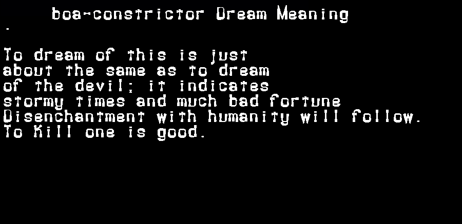boa-constrictor dream meaning