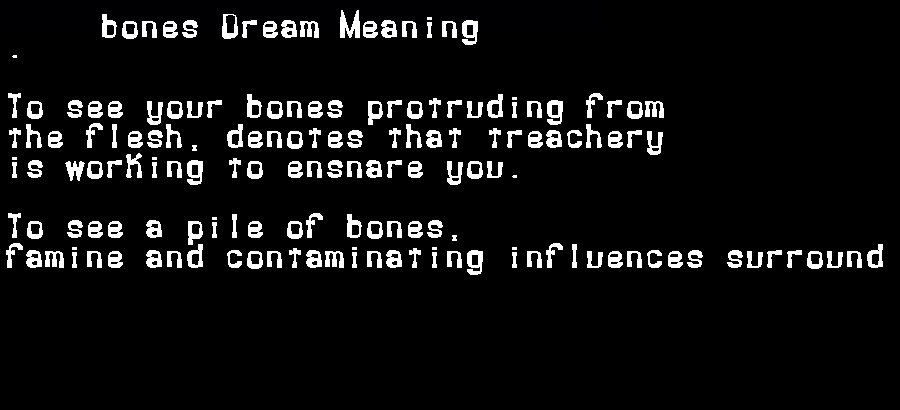 bones dream meaning