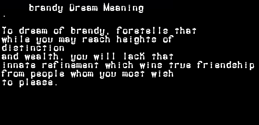brandy dream meaning