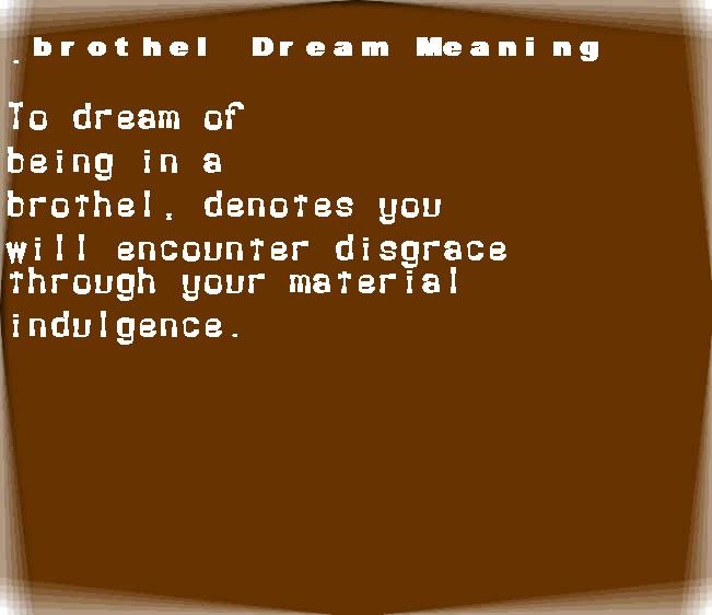 brothel dream meaning
