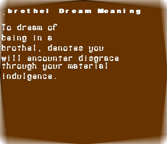 brothel dream meaning