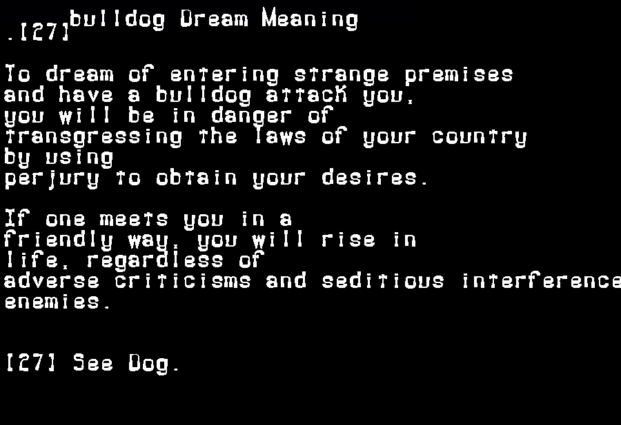 bulldog dream meaning