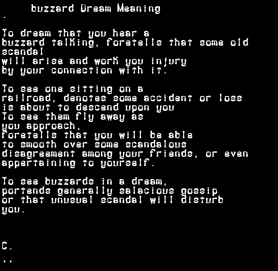 buzzard dream meaning