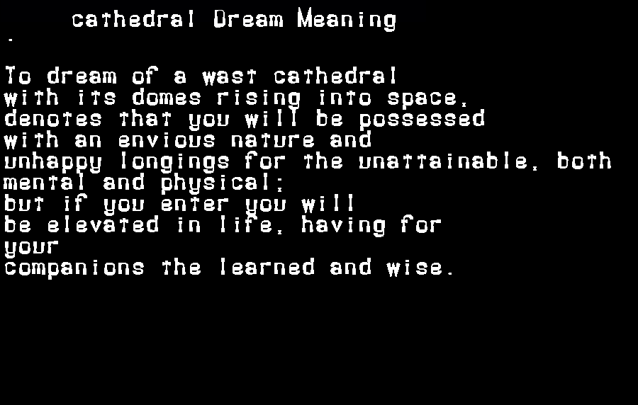 cathedral dream meaning