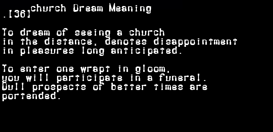 church dream meaning