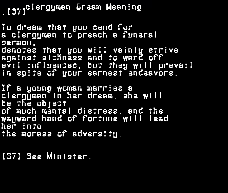 clergyman dream meaning
