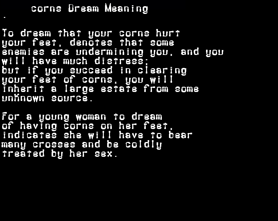 corns dream meaning