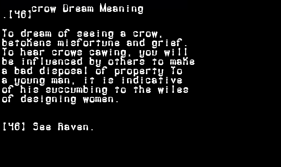 crow dream meaning