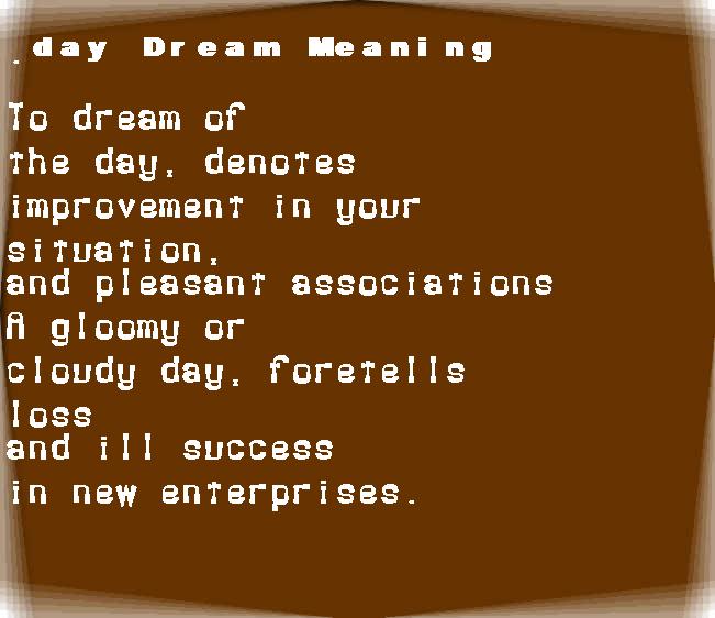 day dream meaning