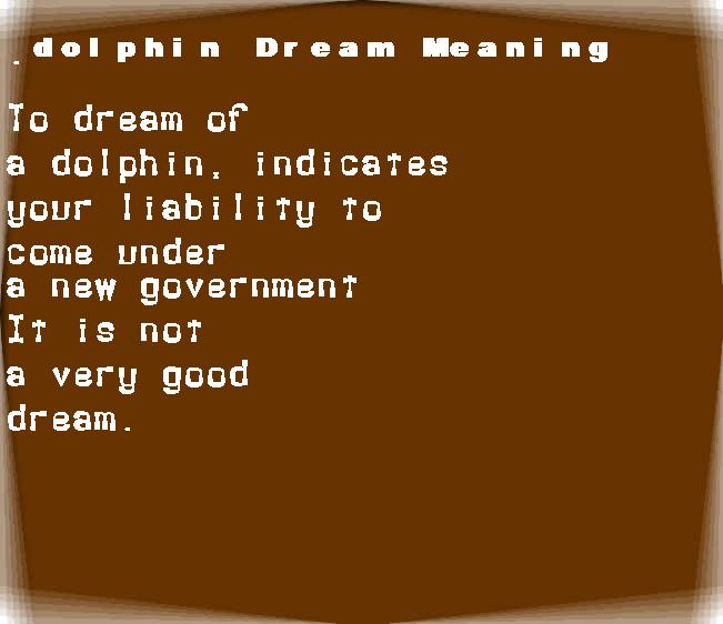 dolphin dream meaning