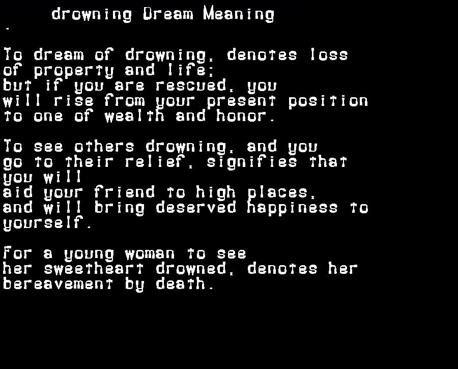 drowning dream meaning