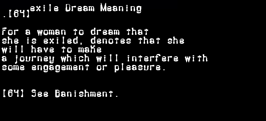 exile dream meaning