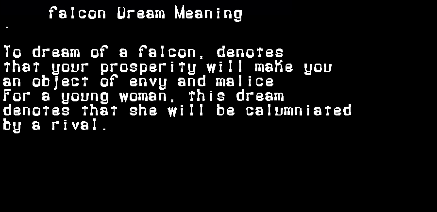 falcon dream meaning
