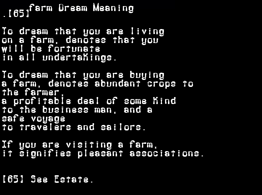 farm dream meaning