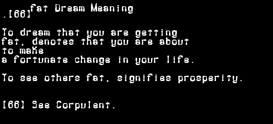 fat dream meaning