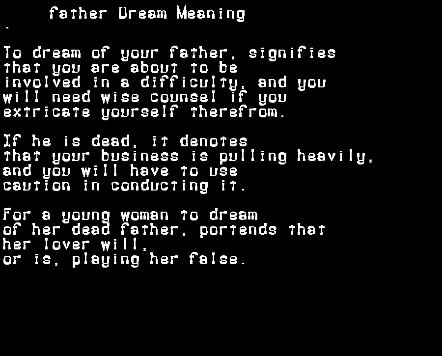 father dream meaning