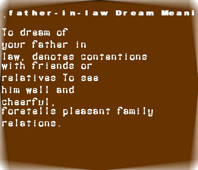 father-in-law dream meaning