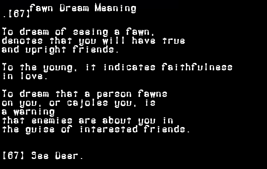 fawn dream meaning