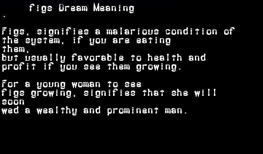 figs dream meaning