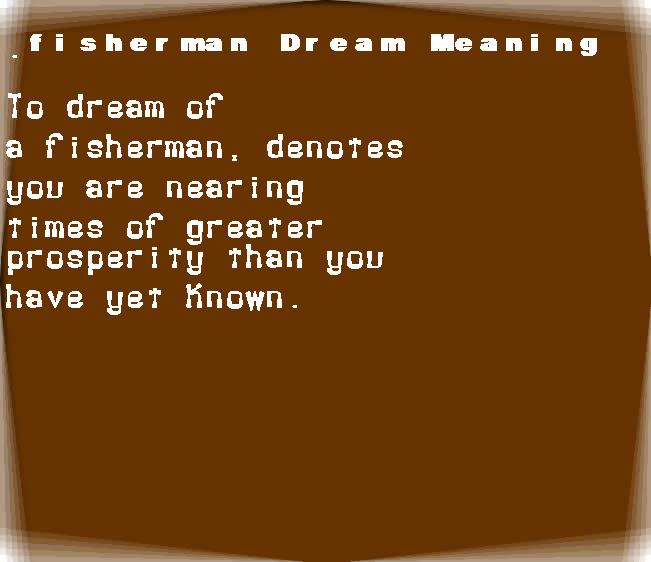 fisherman dream meaning