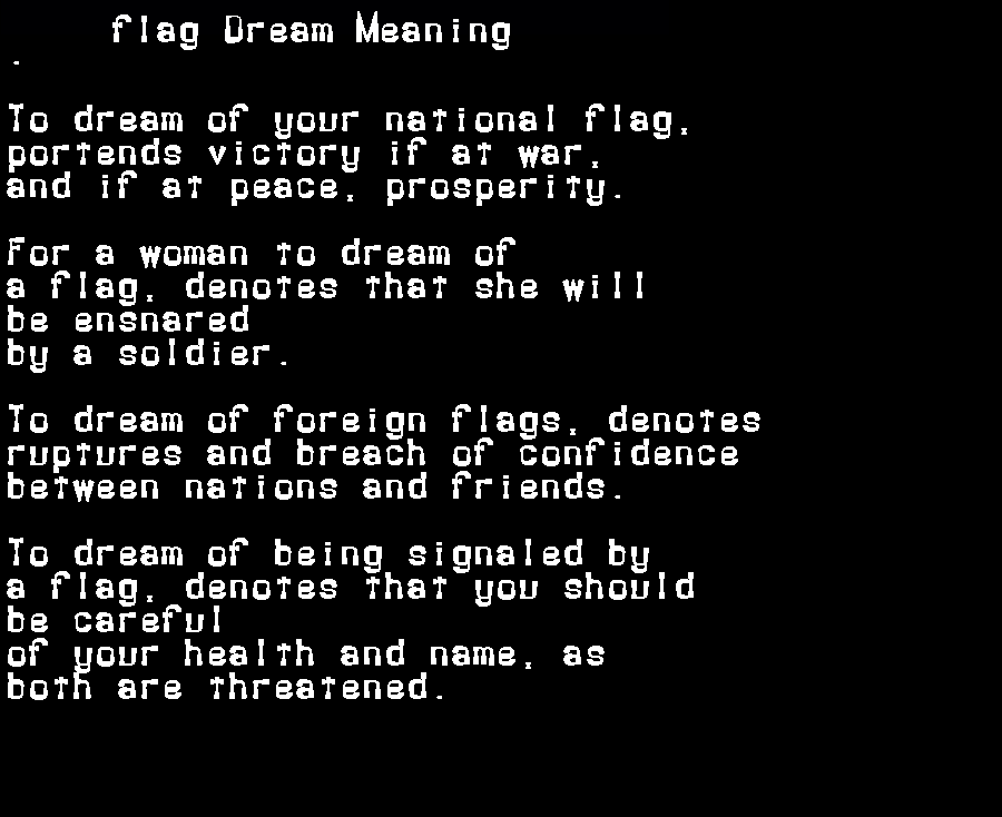 flag dream meaning
