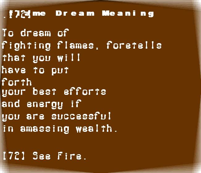 flame dream meaning