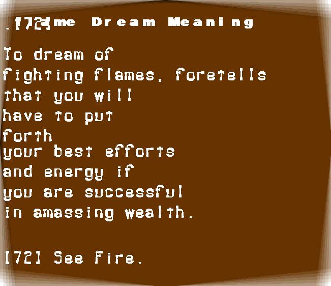 flame dream meaning