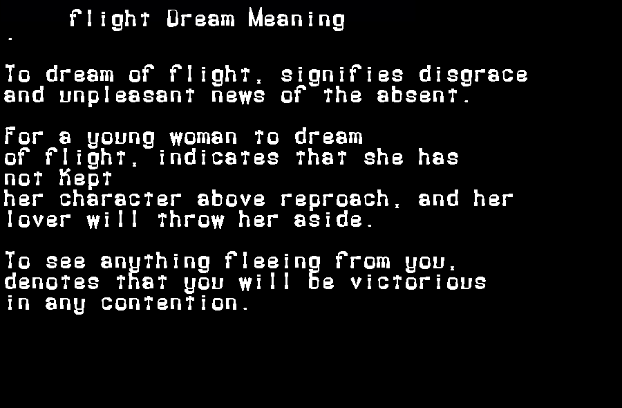 flight dream meaning