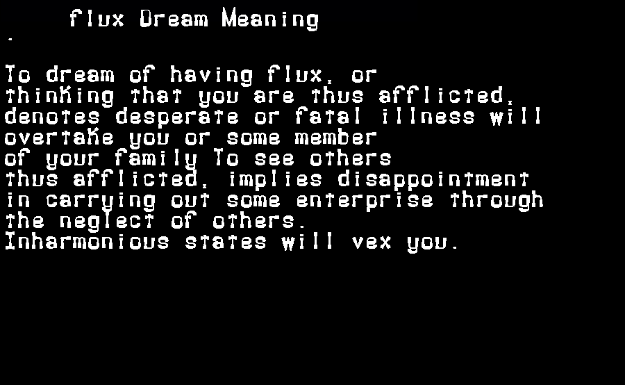 flux dream meaning