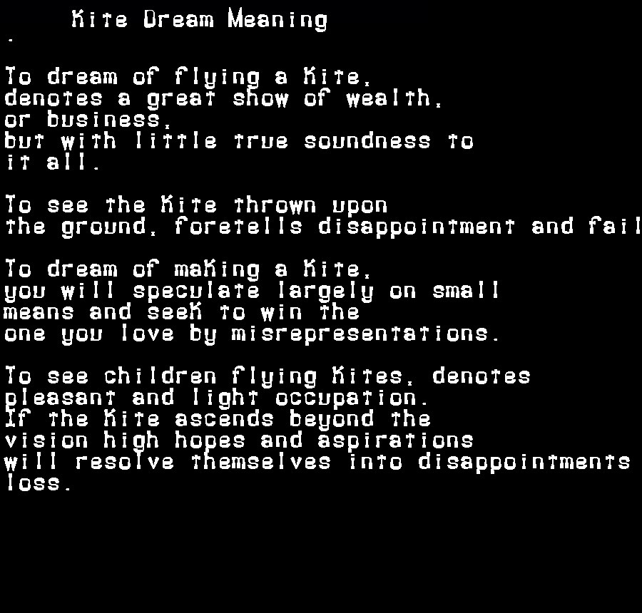 kite dream meaning