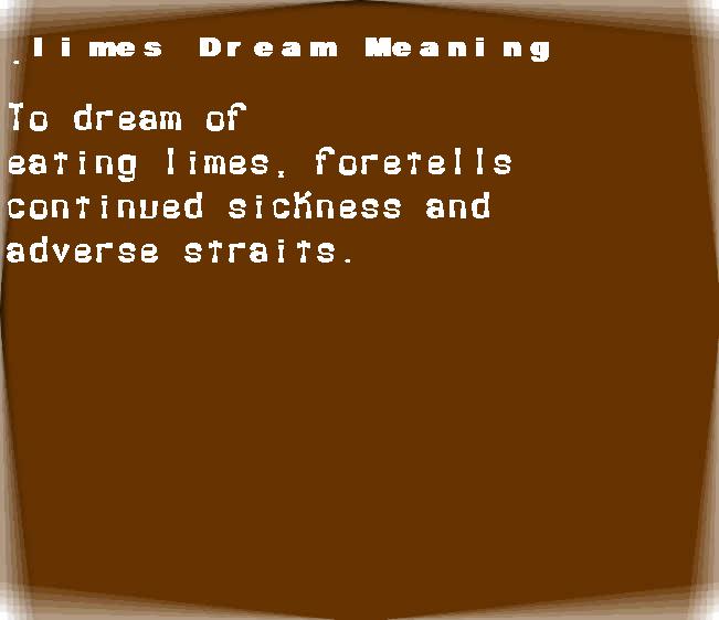 limes dream meaning