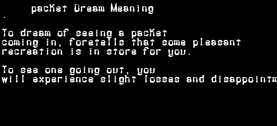 packet dream meaning