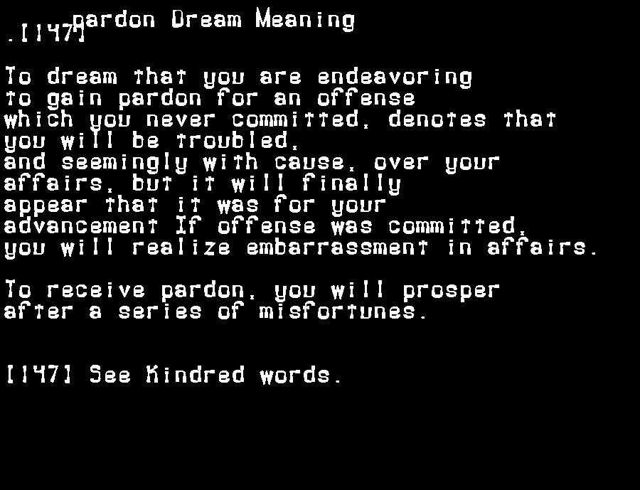 pardon dream meaning