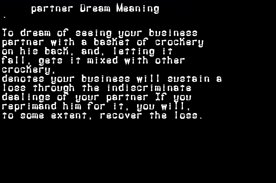 partner dream meaning