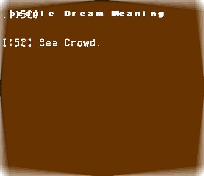 people dream meaning