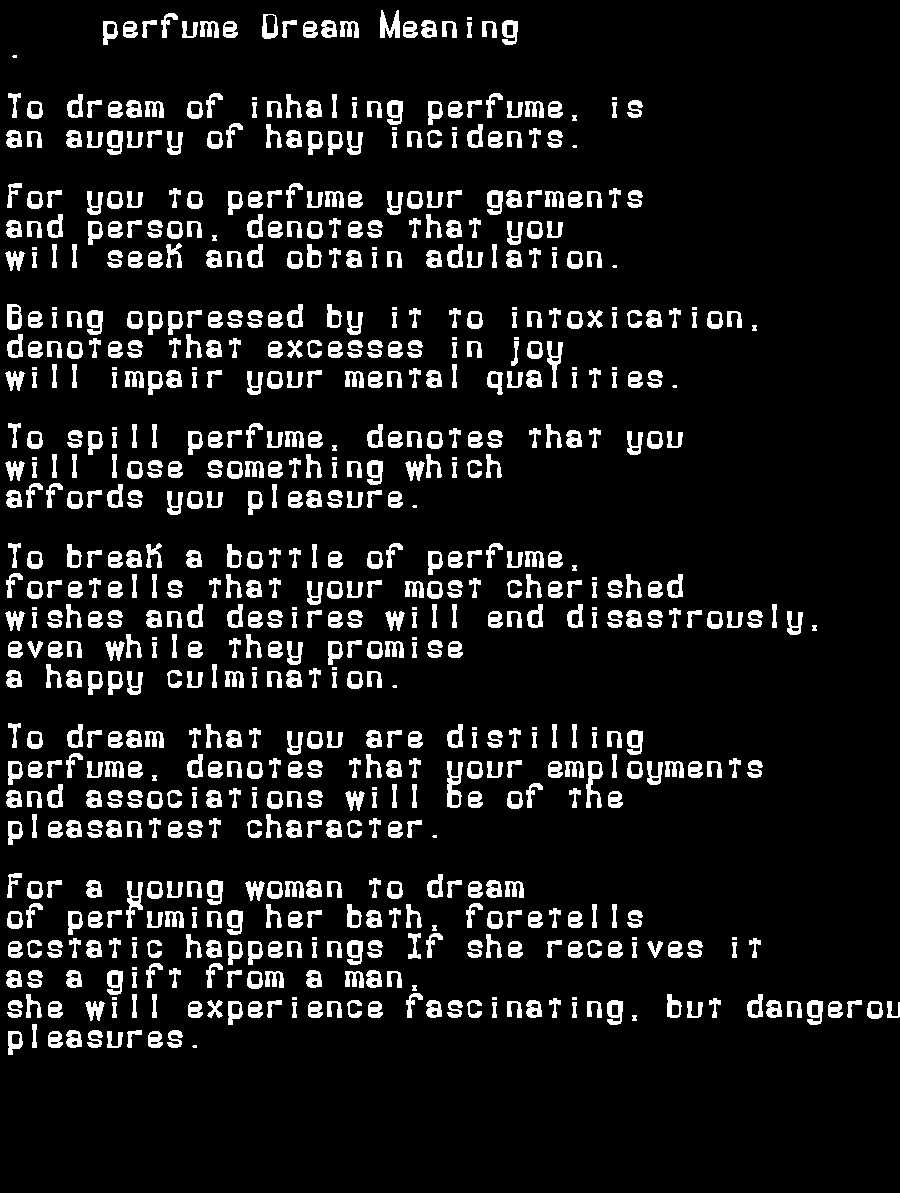 perfume dream meaning