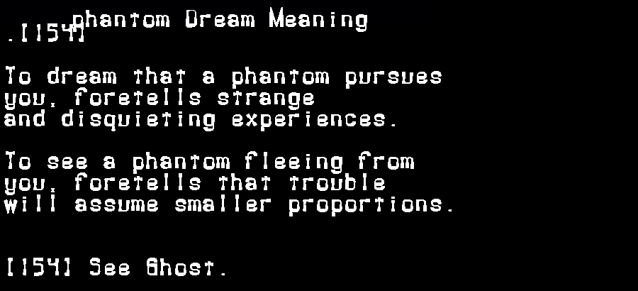 phantom dream meaning