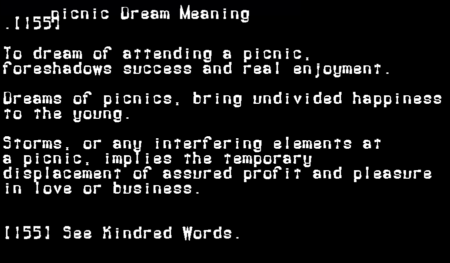 picnic dream meaning