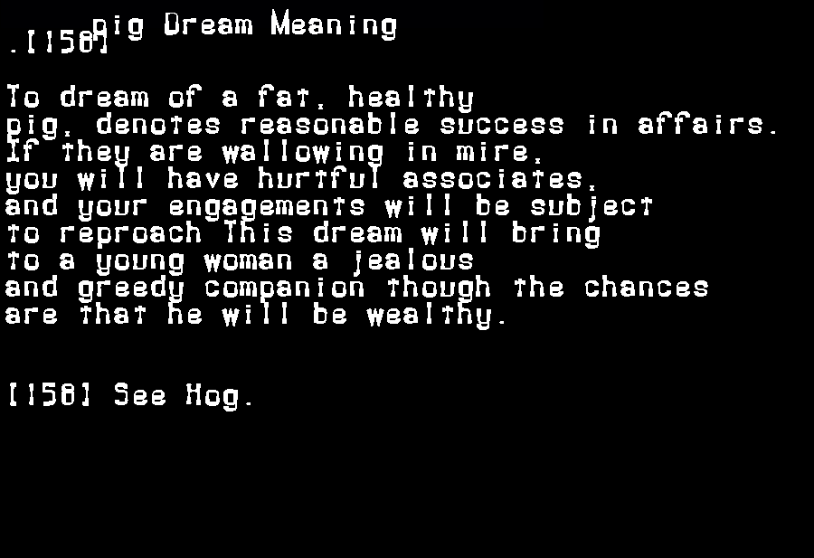 pig dream meaning