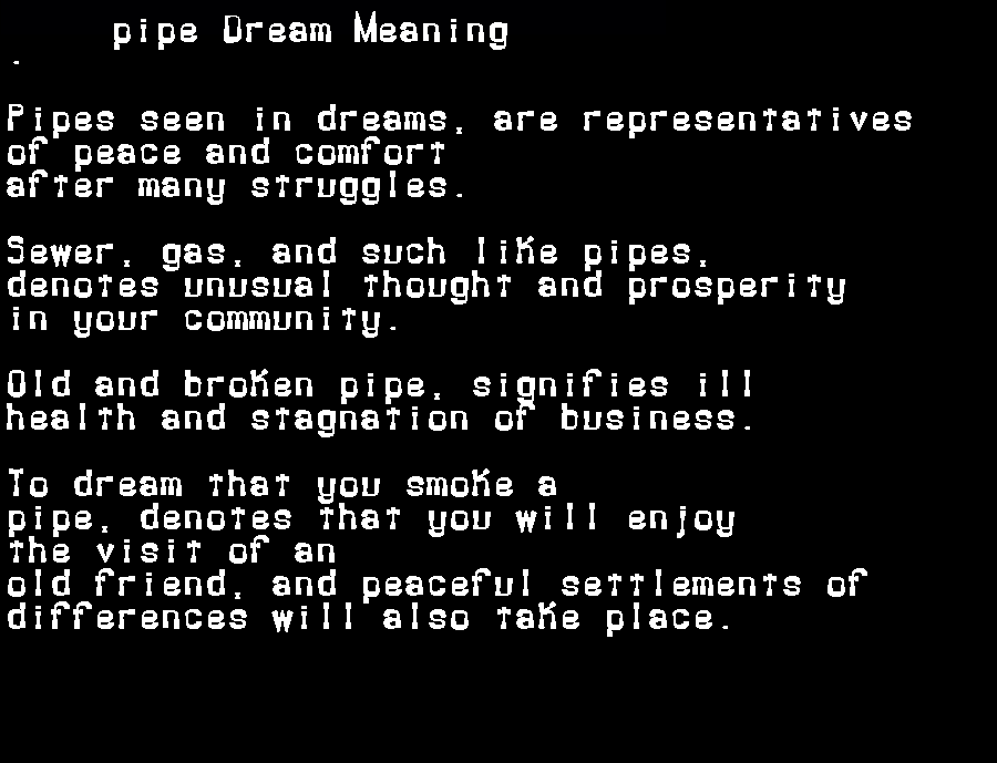 pipe dream meaning