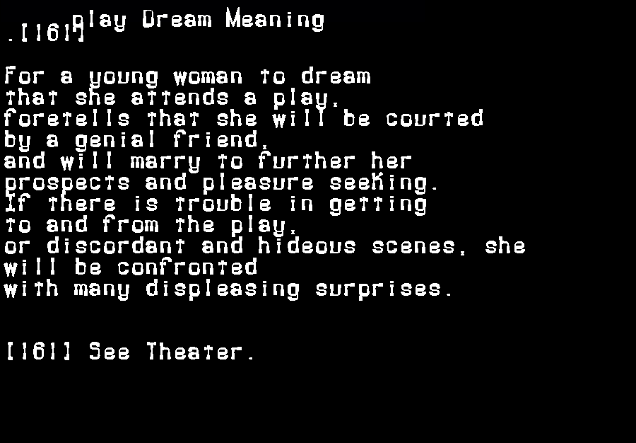 play dream meaning