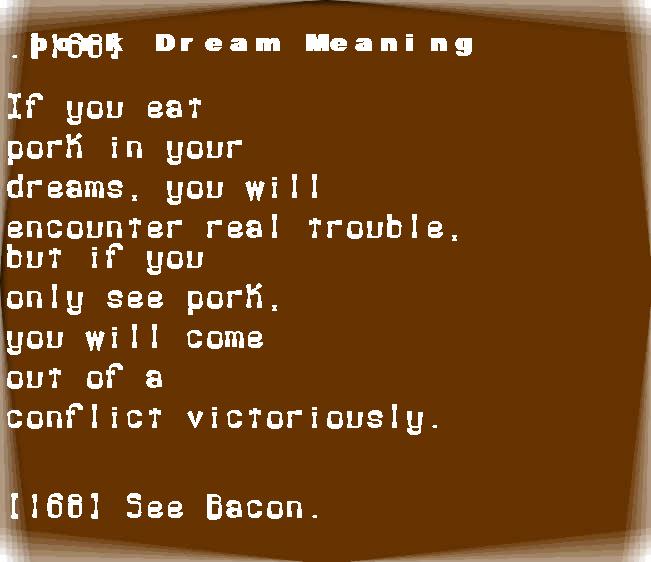 pork dream meaning