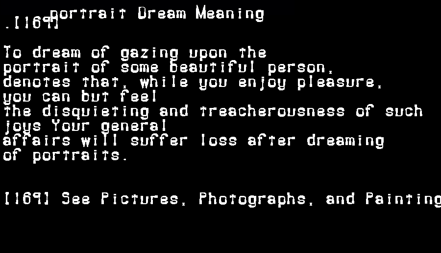 portrait dream meaning
