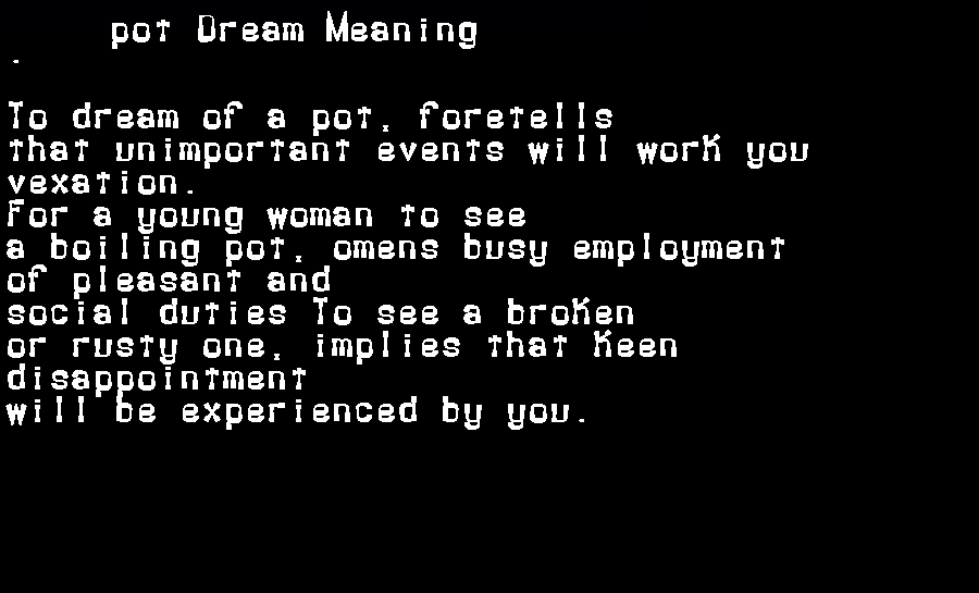 pot dream meaning