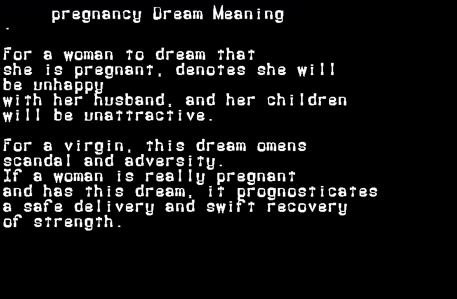 pregnancy dream meaning